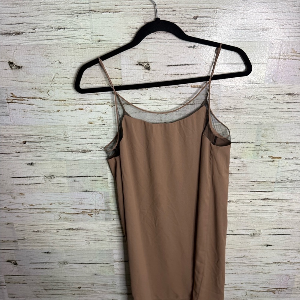 Babaton Circo slip dress aritzia mesh brown tan black size small - Picture 6 of 7